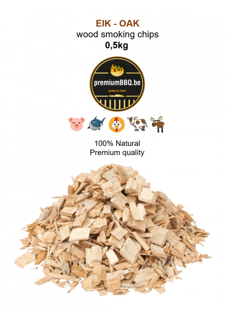 PremiumBBQ Smoking Chips - Eik / Oak 0.5kg